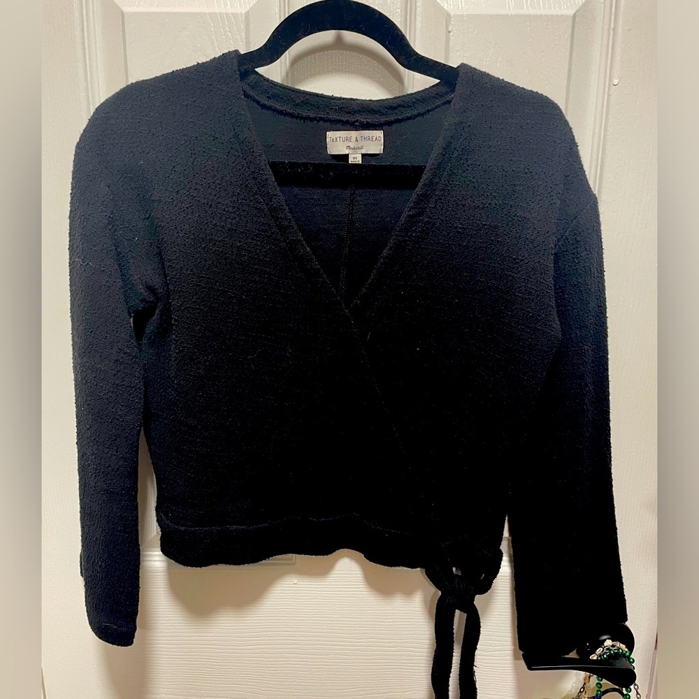 Madewell faux wrap sweater.  Excellent condition!
